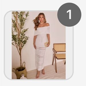 Vici White Off-Shoulder Maxi Dress